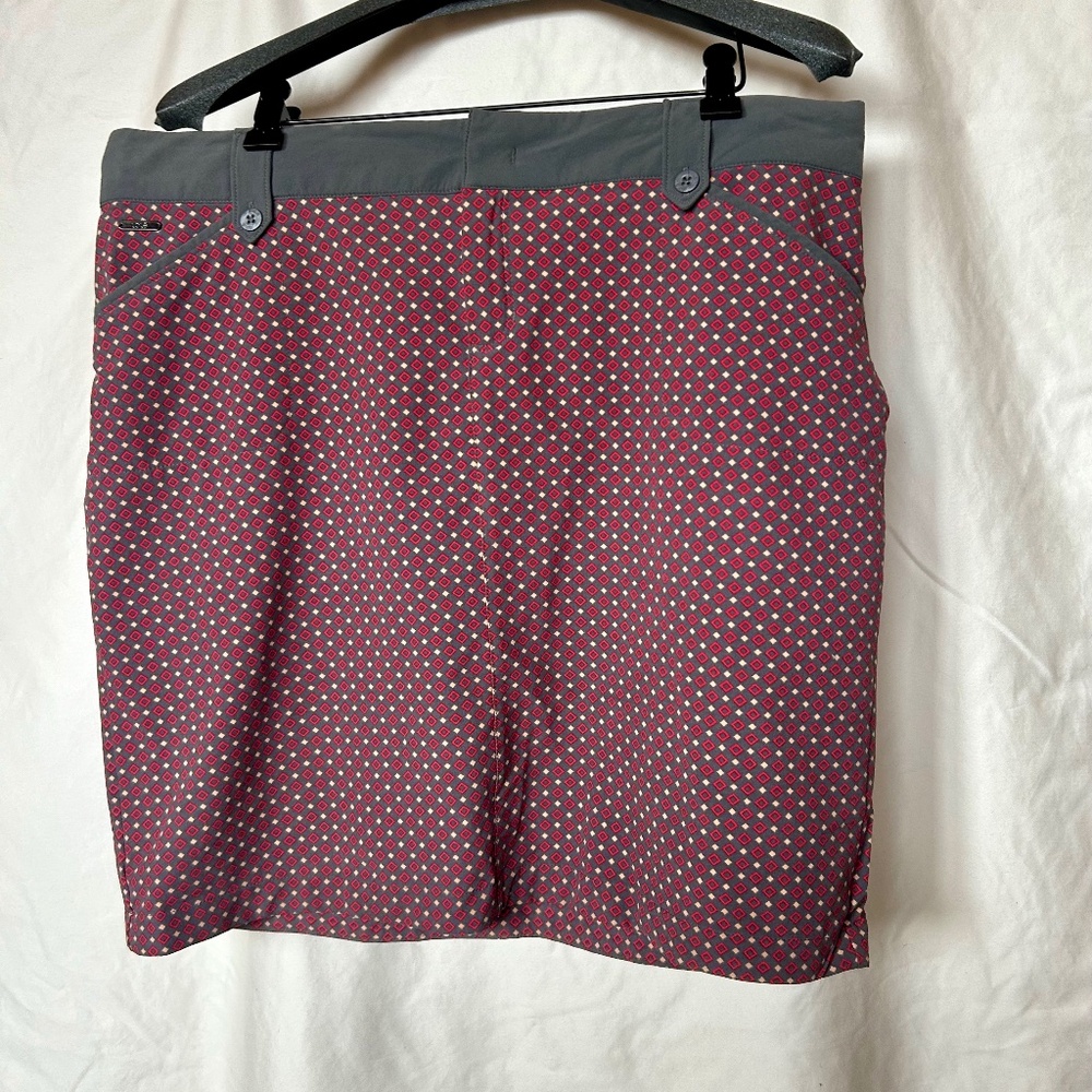 Lole Skirt Red Gray Beige W size 14